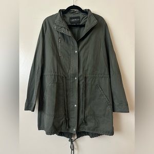 Forever 21 + Plus Size Women’s Green Full Zip Snap Front Drawstring Coat Size 0X